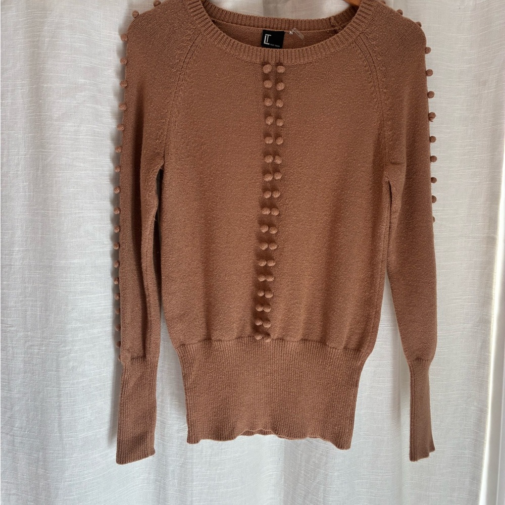 Tan Pom-Pom Sweater (Love Token)